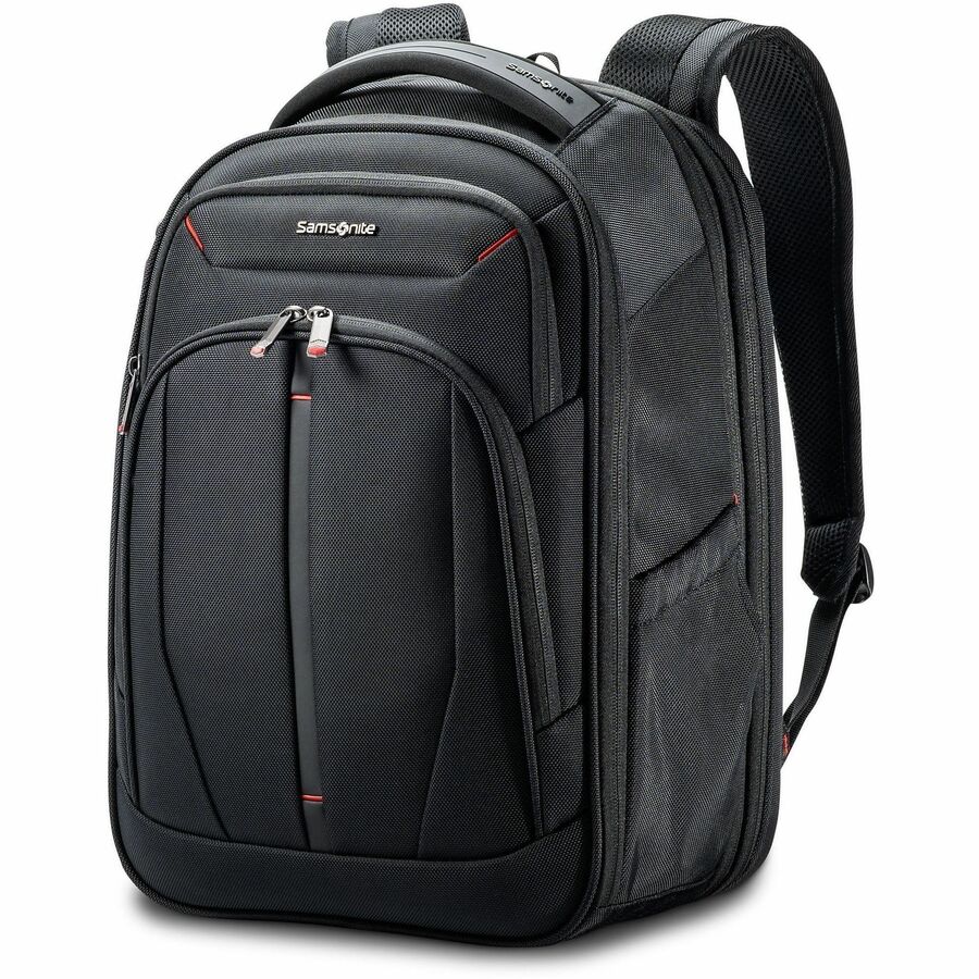 Samsonite Carrying Case (Backpack) for 12.9" to 15.6" Notebook, File, Book, Table - Black - 1680D Ballistic Polyester, Mesh Body - Tricot Interior Material - Handle, Shoulder Strap - 1 Each
