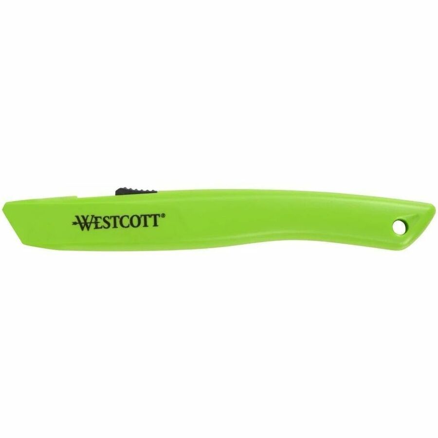 Westcott Full-Size Safety Cutter - Ceramic Blade - Replaceable Blade, Long Lasting, Lightweight, Durable, Comfortable, Retractable Blade - Plastic, Acrylonitrile Butadiene Styrene (ABS) - Green