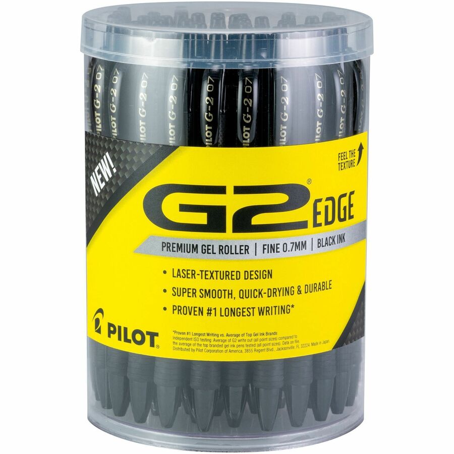 Pilot Gel Pens - Refillable - Black Ink - Gel-based - Tungsten Carbide Tip - Writing - 36 / Pack