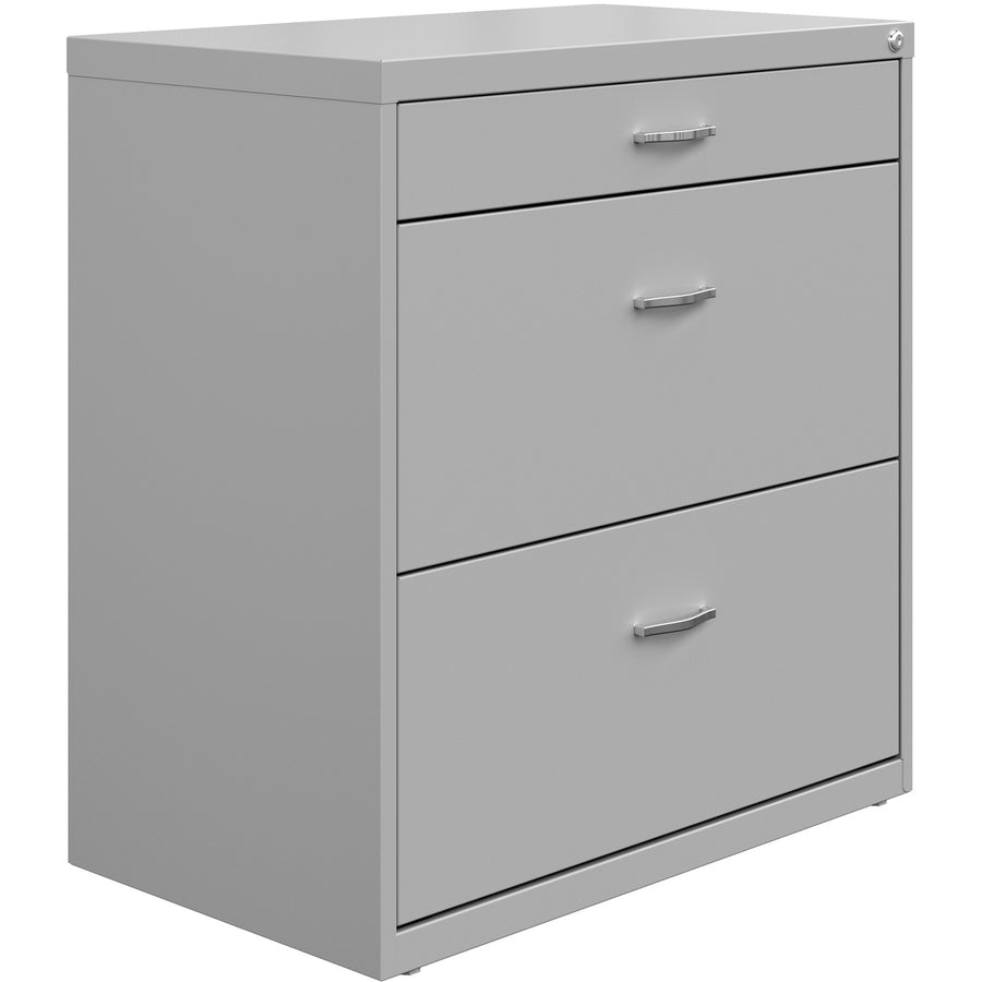 NuSparc Pencil Drawer Lateral File - 30" Width x 17.6" Depth x 31.7" Height - 2 x Drawer(s) for File, Pencil - Letter - Lateral - Interlocking, Anti-tip, Ball Bearing Slide, Ball-bearing Suspension, Removable Lock, Durable, Nonporous Surface, Adjustabl...