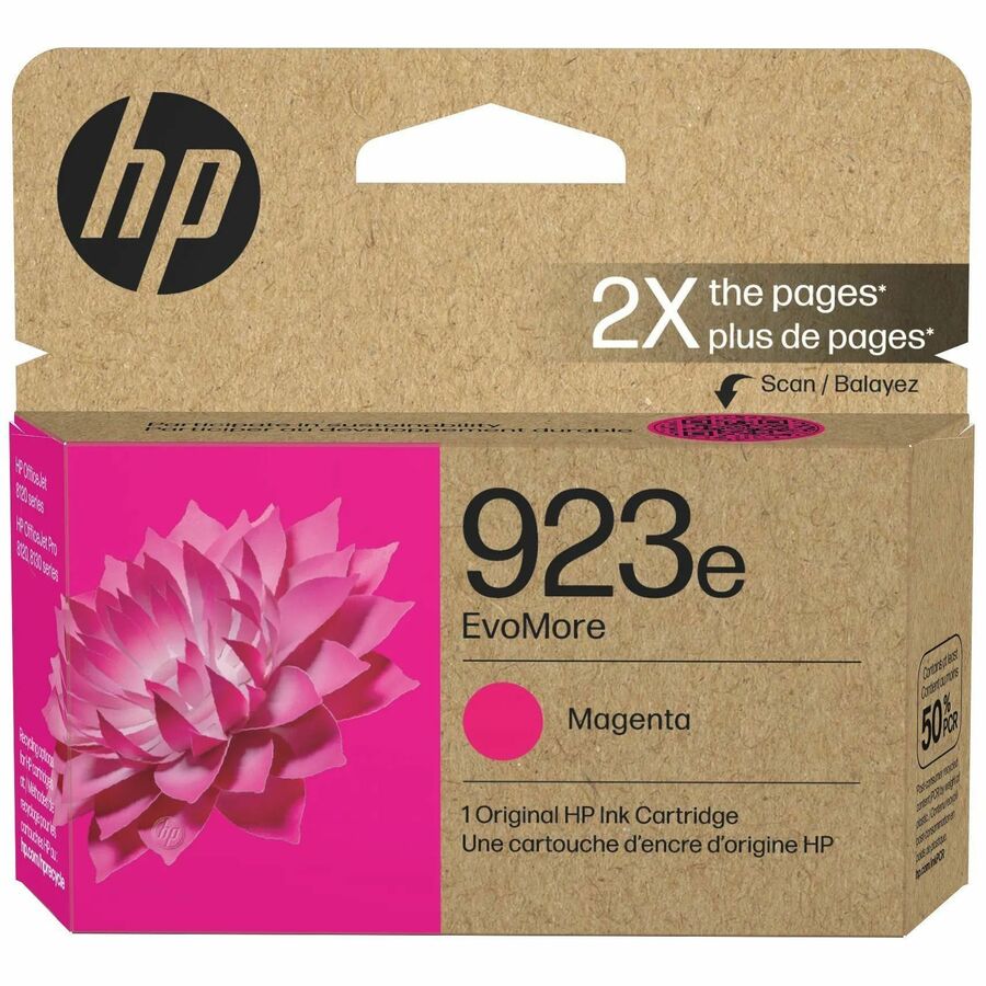 HP EvoMore 923e Original High Yield Inkjet Ink Cartridge - Magenta - 1 Each - 800 Pages