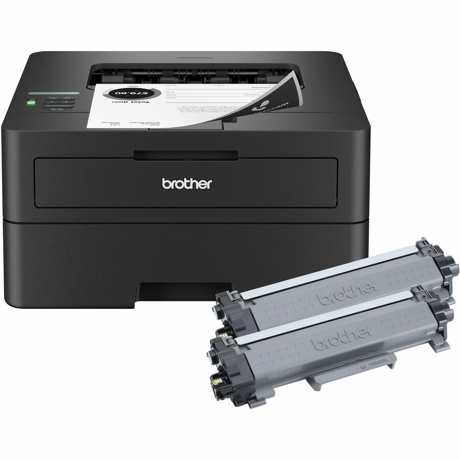 Brother HL-L2460DWXL Desktop Wired Laser Printer - Monochrome - 34 ppm Mono - 1200 x 1200 dpi Print - Automatic Duplex Print - 251 Sheets Input - Ethernet - Wireless LAN - Apple AirPrint, Mopria, Brother Mobile Connect, Wi-Fi Direct - Plain Paper Print...