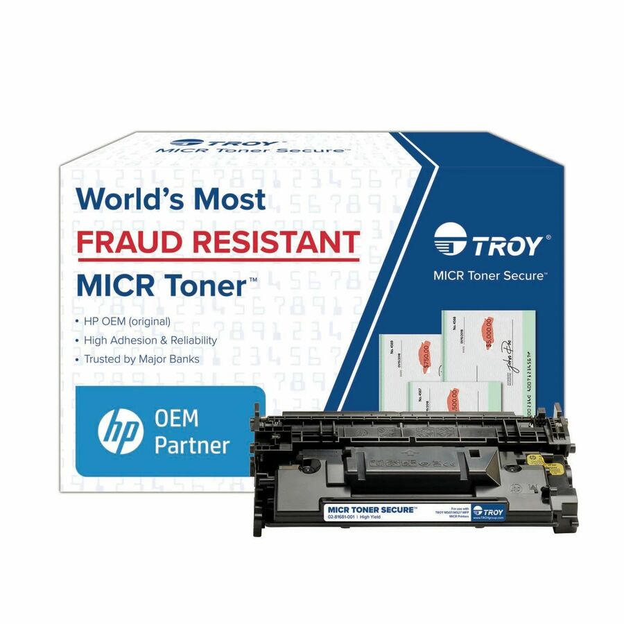 Troy Toner Secure MICR High Yield Laser Toner Cartridge - Alternative for HP 289X (CF289X) - Black - 1 Each - 10000 Pages