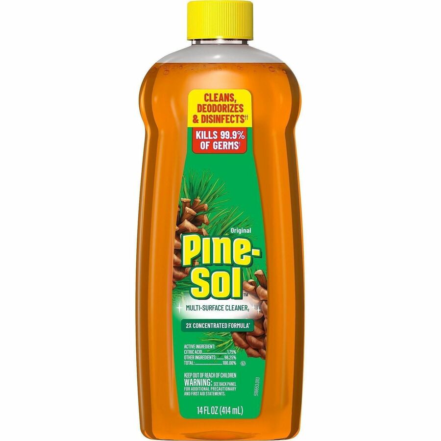 Pine-Sol Multi-Surface Cleaner - For Multi Surface - Concentrate - Liquid - 14 fl oz (0.4 quart) - Original Scent - Deodorize, Disinfectant, Dilutable - Yellow - 1 Each