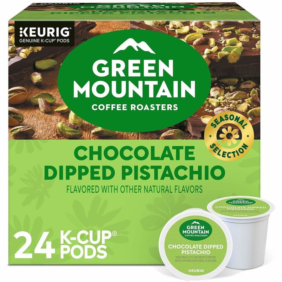 Green Mountain Coffee Roasters®, K-Cup, Pod Coffee - Compatible with Keurig Brewer - Smooth - K-Cup, Pod - Chocolate Dipped Pistachio - Kosher - 24 / Box