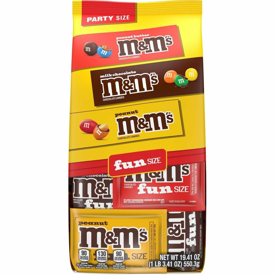M&M's Chocolate Candies Lovers Variety Bag - Milk Chocolate, Peanut Butter, Caramel Pack - 1 Each