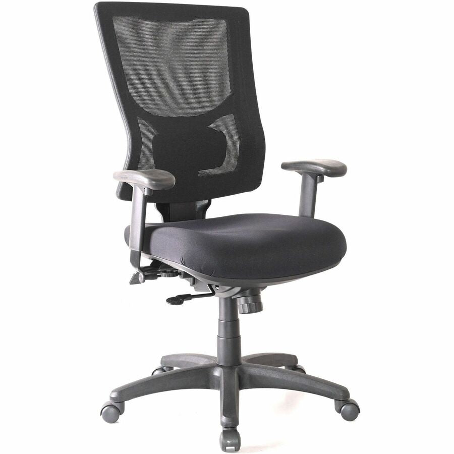 Lorell Conjure High-Back Office Chair - Fabric Seat Material - High Back - Black - Armrest - 1 Each