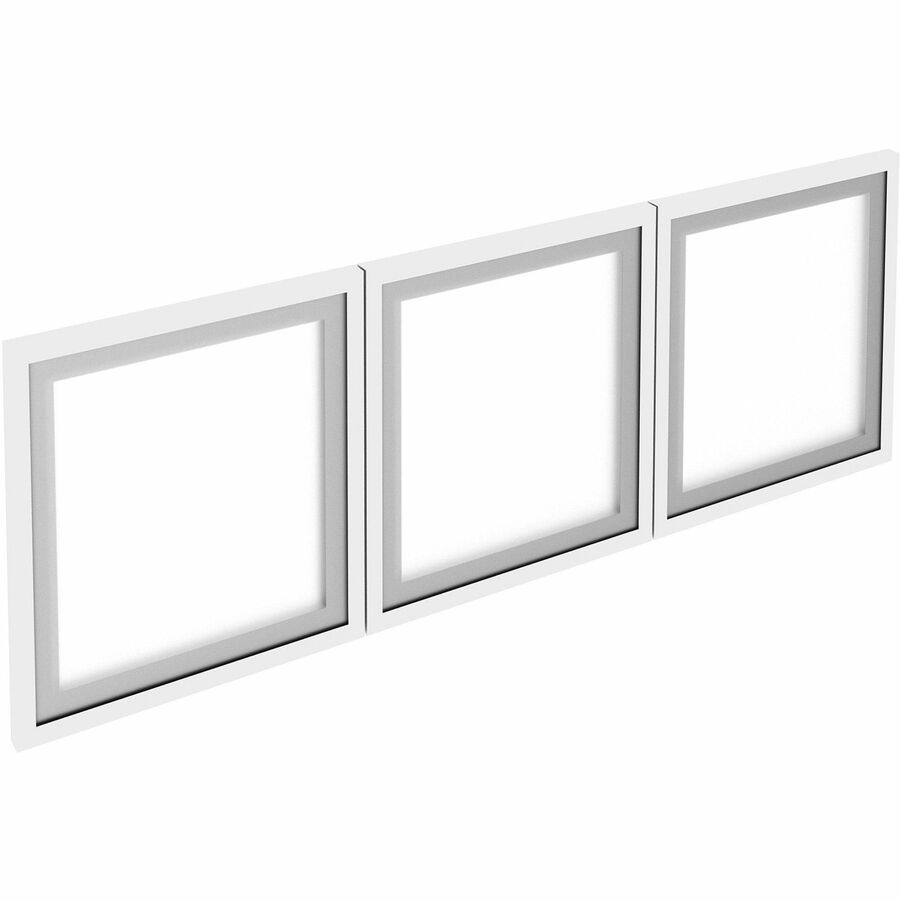 Lorell Desk-Mount Hutch Frosted Glass Door - Finish: Frost - For Hutch - 3 / Set