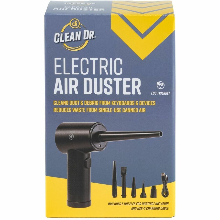 Digital Innovations Electric Air Duster - For Computer, Keyboard, Desk - Adjustable Nozzle - Black - 1 Each