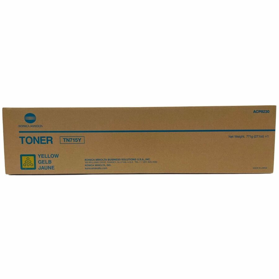 Konica Minolta TN-715Y Original Laser Toner Cartridge - Yellow - 1 Each - 45000 Pages