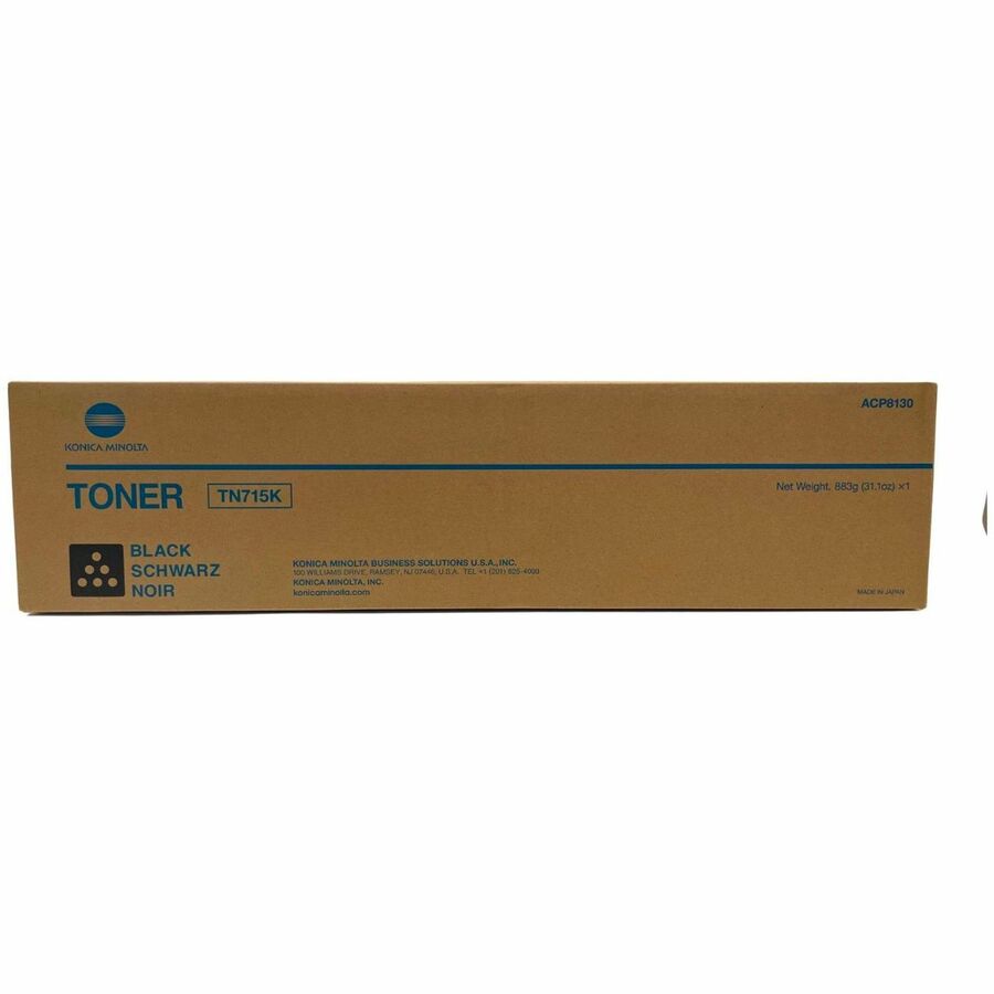 Konica Minolta TN-715K Original Laser Toner Cartridge - Black - 1 Each - 45000 Pages
