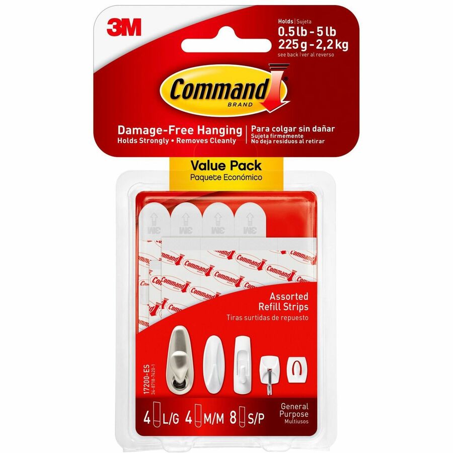 Command 1720016ESF Mounting Strip - For General Purpose - 16 / Pack