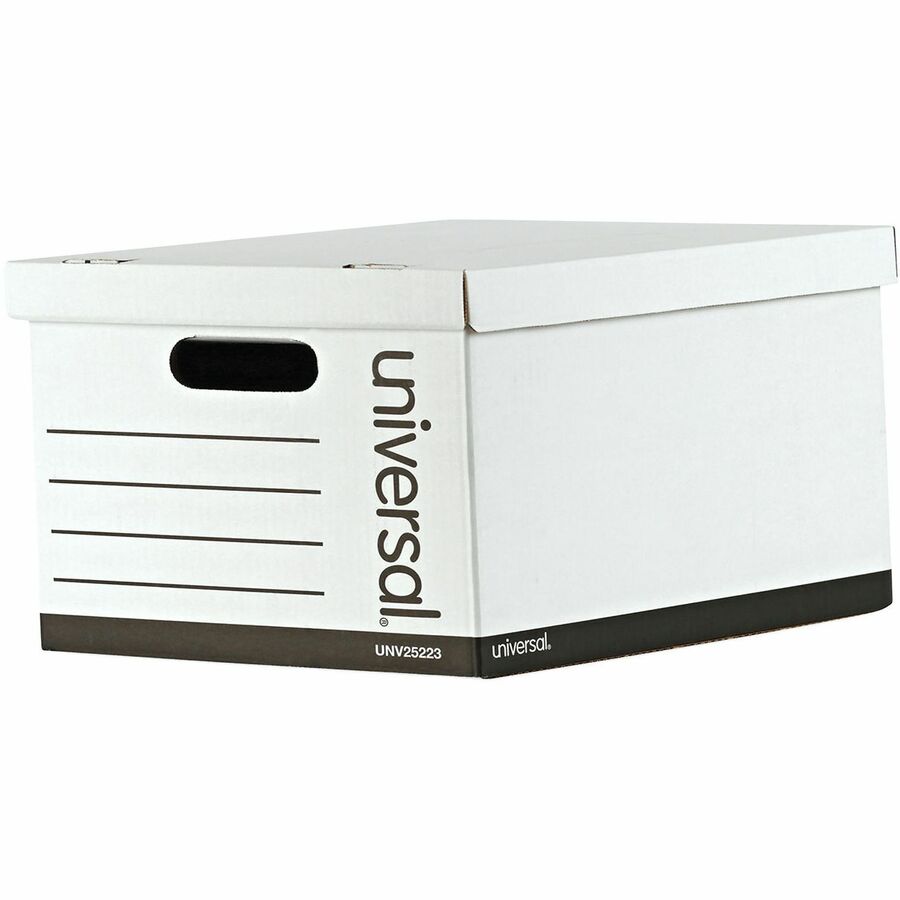 Universal Storage Case - Internal Dimensions: 11.75" Width x 14.75" Depth x 9.63" Height - External Dimensions: 12" Width x 15" Depth x 10" Height - Media Size Supported: Letter, Legal - Lift-off Closure - Medium Duty - Corrugated Paper - White - For B...