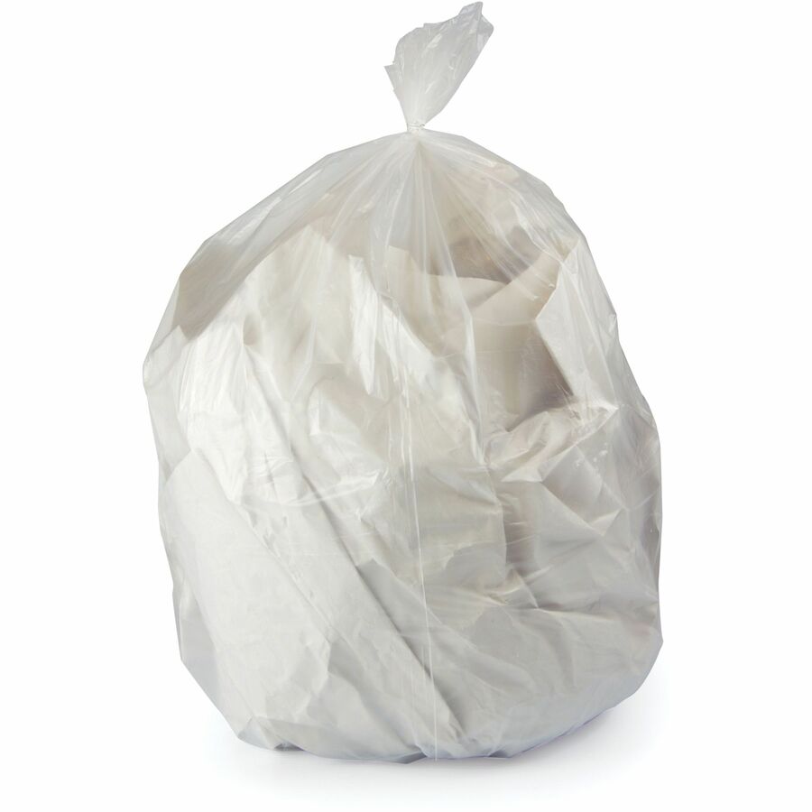 Heritage Eco Blend Max Can Liners - 44 gal Capacity - 38" Width x 50" Depth x 1.50 mil (38 Micron) Thickness - Low Density - Clear - Linear Low-Density Polyethylene (LLDPE), Resin - Can - 1 Carton