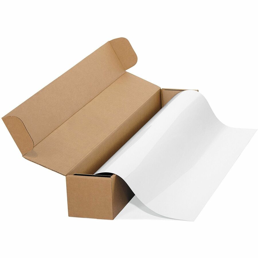 Post-it®, Easy Erase Whiteboard Surface, White, 50' x 4' - White Plastic Surface - 1 Each
