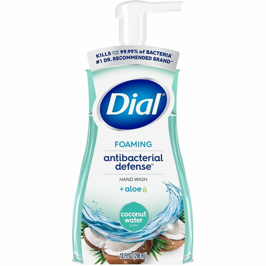 Dial Complete Original Foam Hand Wash Pump - Coconut Water Scent - 10 fl oz - Pump Dispenser - Kill Germs, Bacteria Remover - Hand, Bathroom, Kitchen - Moisturizing - Antibacterial - Clear - Cruelty-free, pH Balanced, Sulfate-free, Paraben-free, Phthal...