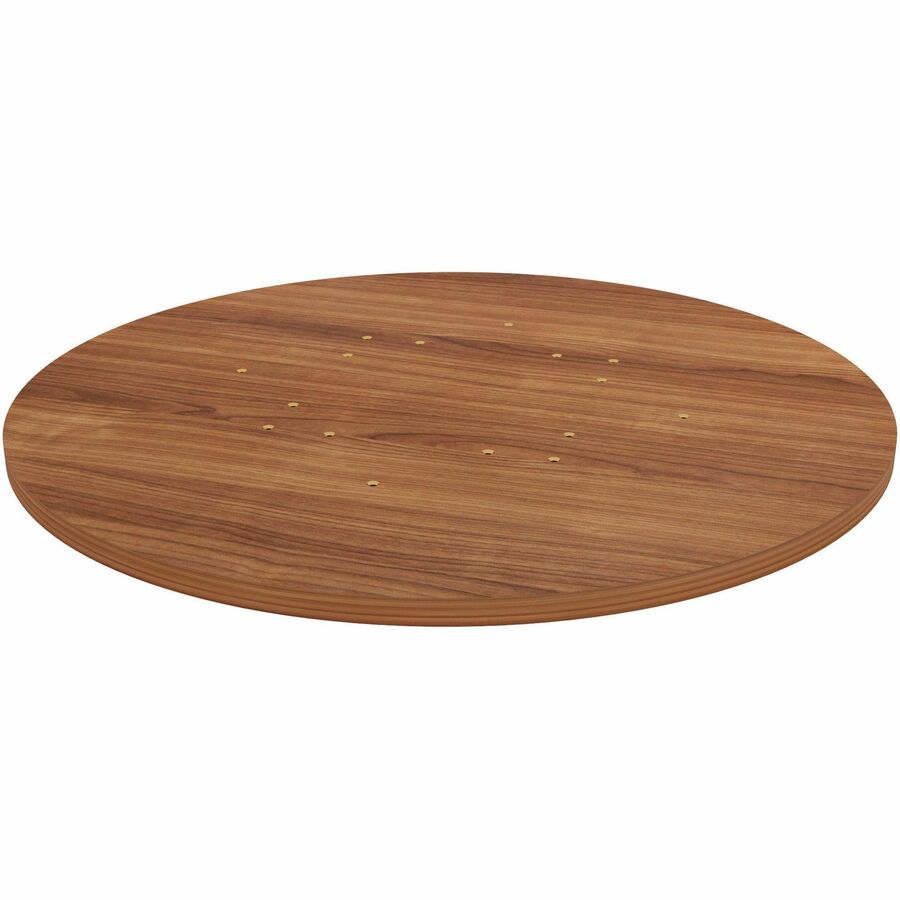 Lorell Hospitality/Conference Tabletop - Round - x 1" Thickness x 36" Diameter - Band Edge - Walnut Table Top - For Reception Area, Conference Table, Breakroom, Lobby, Meeting, Office - 1 Each
