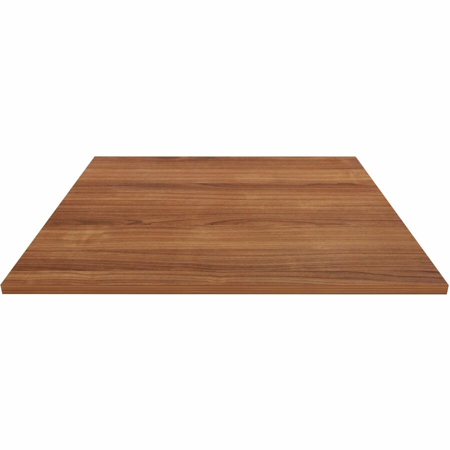 Lorell Hospitality/Conference Tabletop - Square - 42" Width x 1" Thickness x 42" Length - Band Edge - Walnut Table Top - For Reception Area, Conference Table, Breakroom, Lobby, Meeting, Office - 1 Each