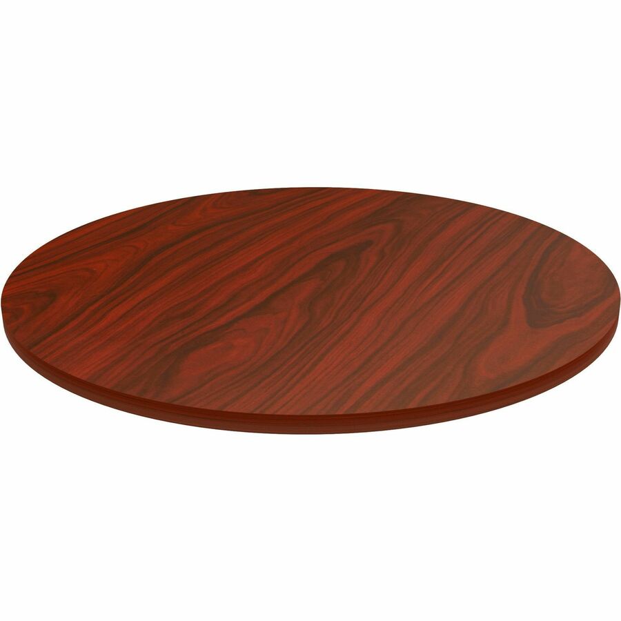 Lorell Hospitality/Conference Tabletop - Round - x 1" Thickness x 36" Diameter - Band Edge - Mahogany Table Top - Sturdy - For Reception Area, Conference Table, Breakroom, Lobby, Meeting, Office - 1 Each