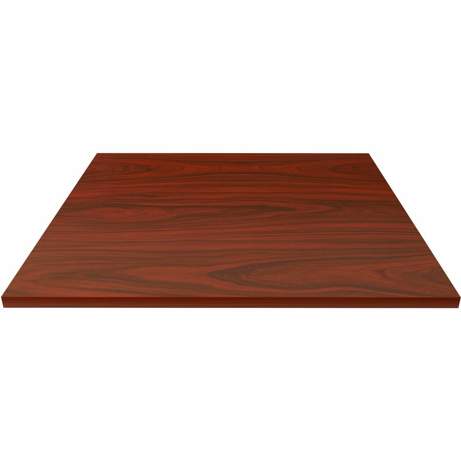 Lorell Hospitality/Conference Tabletop - Square - 36" Width x 1" Thickness x 36" Length - Band Edge - Mahogany Table Top - Sturdy - For Reception Area, Conference Table, Breakroom, Lobby, Meeting, Office - 1 Each