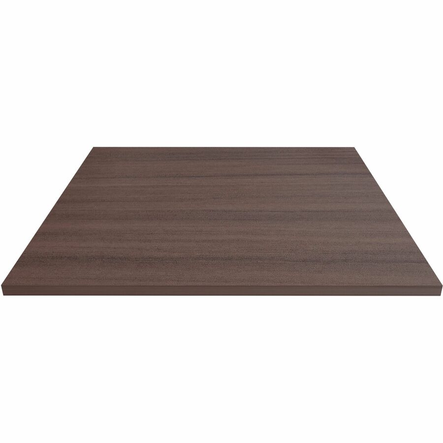 Lorell Hospitality/Conference Tabletop - Square - 36" Width x 1" Thickness x 36" Length - Band Edge - Finish: Espresso - White Table Top - Sturdy - For Reception Area, Conference Table, Breakroom, Lobby, Meeting, Office - 1 Each