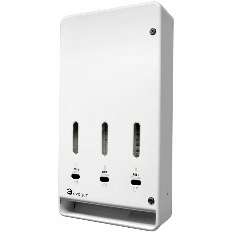 Hospeco Evogen Sanitary Napkin/Tampon Dispenser - 5.4" Width x 28.6" Height x 15.4" Length - White - Metal - 1 Each