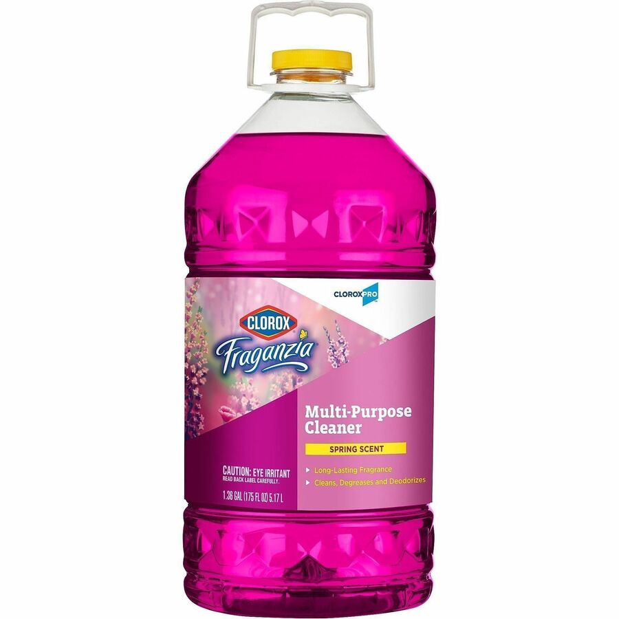 Fraganzia Fraganzia Multipurpose Cleaner - For Multi Surface, Multipurpose - 175 fl oz (5.5 quart) - Spring Scent - Recommended For: Odor Remover, Grease Remover - Versatile, Long Lasting, Freshen, Deodorize, Bleach-free, pH Neutral - Pink - 3 / Carton