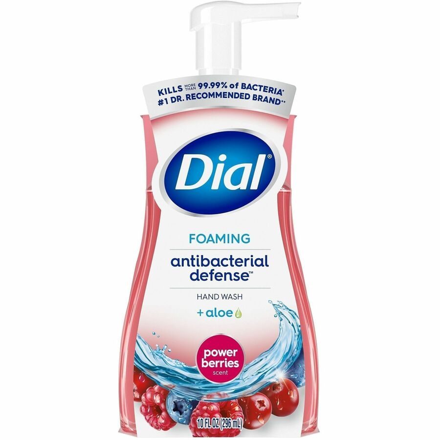 Dial Complete Power Berries Foam Soap - Power Berries Scent - 10 fl oz - Pump Bottle Dispenser - Bacteria Remover - Hand - Antibacterial - Red - Pleasant Scent - 8 / Carton