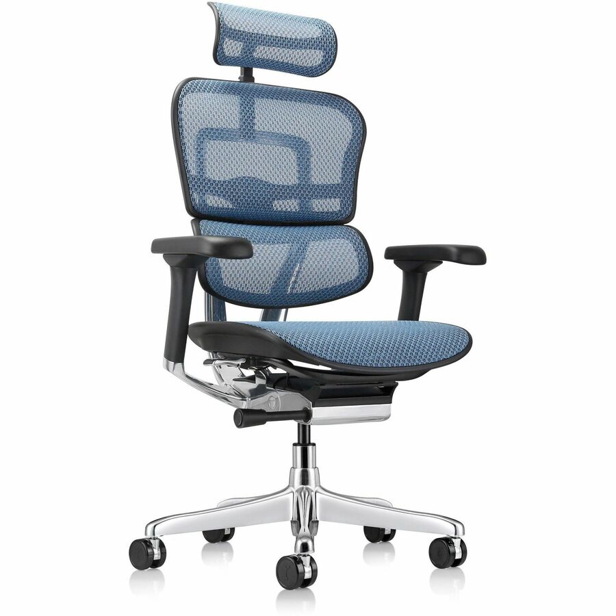 Eurotech ErgoHuman Gen2 Executive All-Mesh Chair - Black Seat Color - Mesh Seat Material - Black Back Color - Mesh Back Material - Black Frame Color - Fiber Polymer Composite (FPC) Frame Material - 5-star Base - Blue - Mesh - Armrest - 1 Each