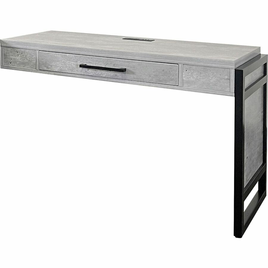 Martin Mason Concrete Laminate Unit - 31" Height x 48" Width x 21" Depth - Total Drawer(s): 1 - Material: Laminate - Finish: Stone, Concrete - Grommet, AC Power Outlet, USB Outlet - For Desk - 1 Each