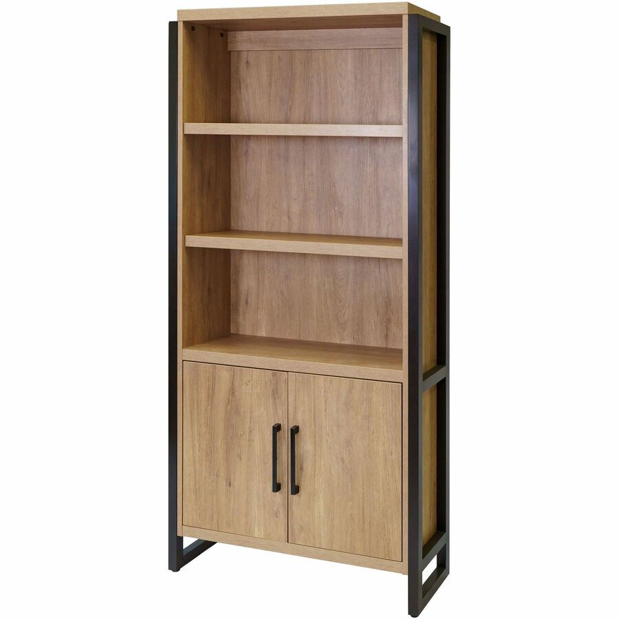 Martin Mason Monarca Laminate Unit - 78" Height x 36" Width x 12" Depth - 2 Door(s) - 4 Shelve(s) - 3 Adjustable Shelf(ves) - Material: Thermofused Laminate (TFL) - Finish: Wood, Monarca Natural - Durable, Long Lasting, Adjustable Shelf - For Office Su...