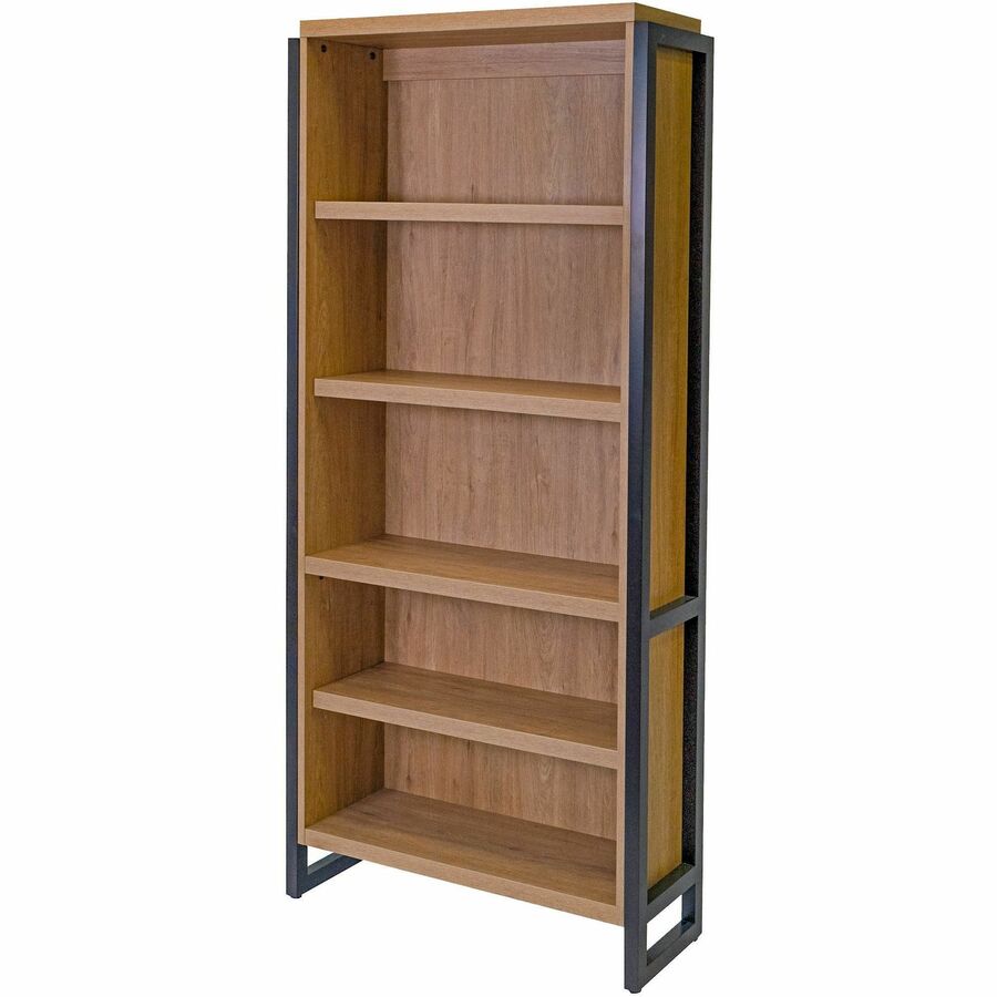 Martin Mason Monarca Laminate Unit - 78" Height x 36" Width x 12" Depth - 4 Shelve(s) - 3 Adjustable Shelf(ves) - Material: Thermofused Laminate (TFL) - Finish: Monarca Natural, Wood - Durable, Long Lasting - For Storage, Display, Stationary, Decoratio...