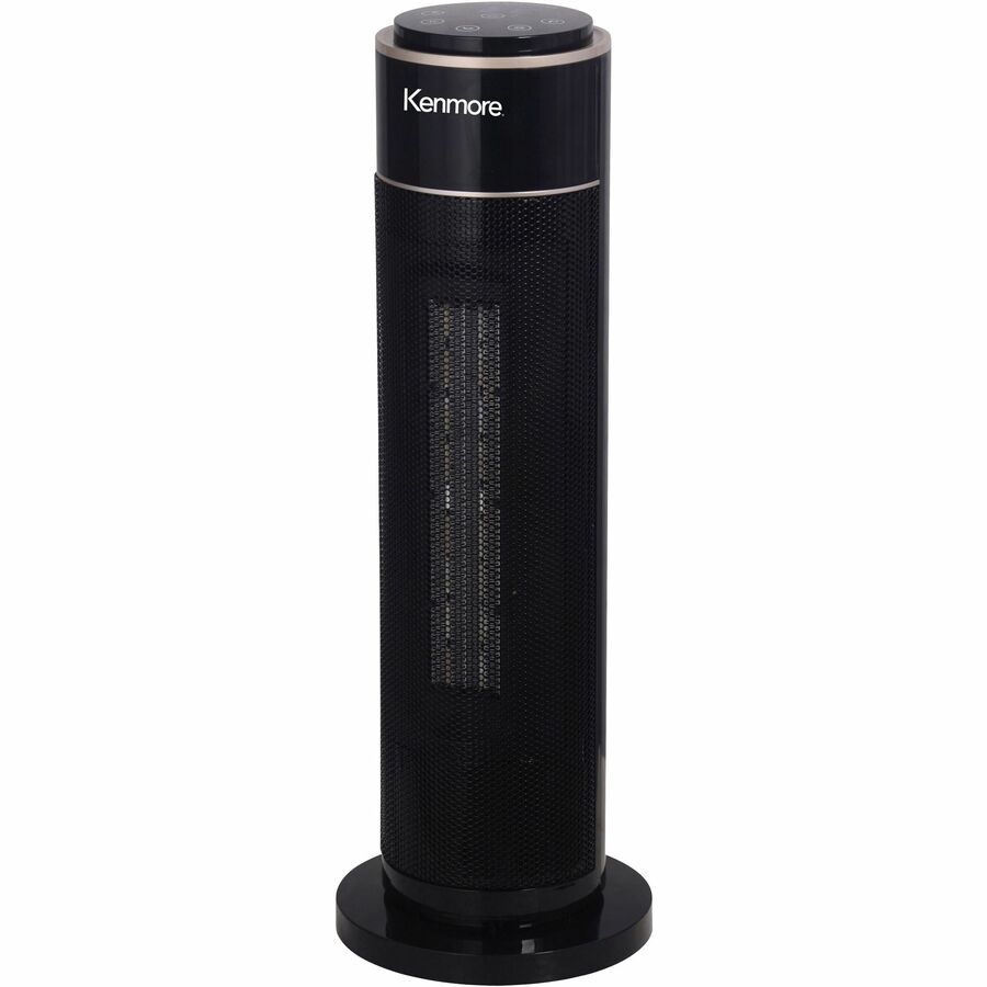 Kenmore 21" Oscillating Tower Heater - 2 x Heat Settings - Timer - Remote Control - Oscillation - Office, Room, Living Room - Tower - Black
