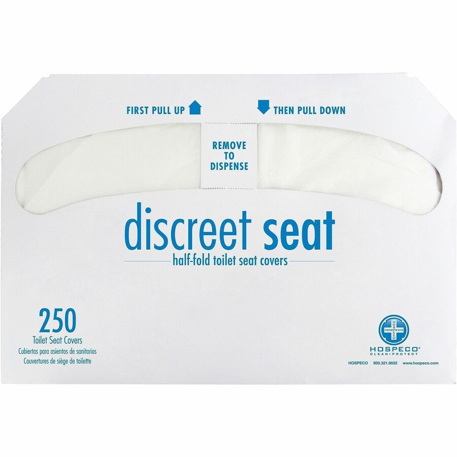 Hospeco Discreet TSC Half-Fld 20 250 S - Half-fold - For Public Toilet - White - Fiber - 250/Pack - 20 / Carton