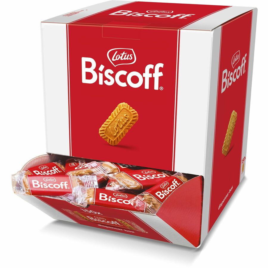 Biscoff Individually Wrapped Cookies with Dispenser - No Artificial Color, No Artificial Flavor, Preservative-free - Caramel - 1/Pack - 150 / Carton