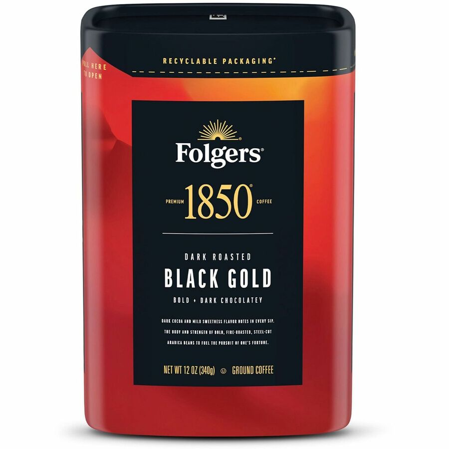Folgers®, Ground Black Gold Dark Roast Ground Coffee - Black Coffee - Dark - Ground - Black Gold - 1 Each