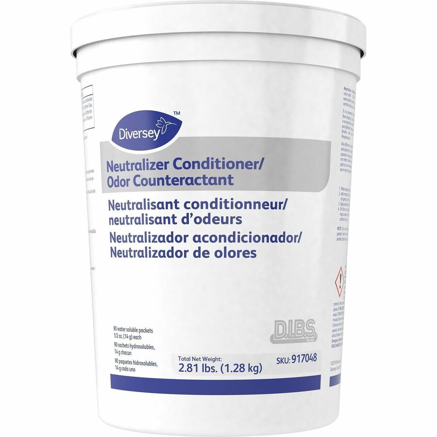 Diversey Neutralizer Conditioner/Odor Counteractant - For Surface, Floor - Powder - 0.50 oz (0.03 lb) - 6.5 to 99 pH - Deodorize, Odorless, Water Soluble - Off White - 1 Each