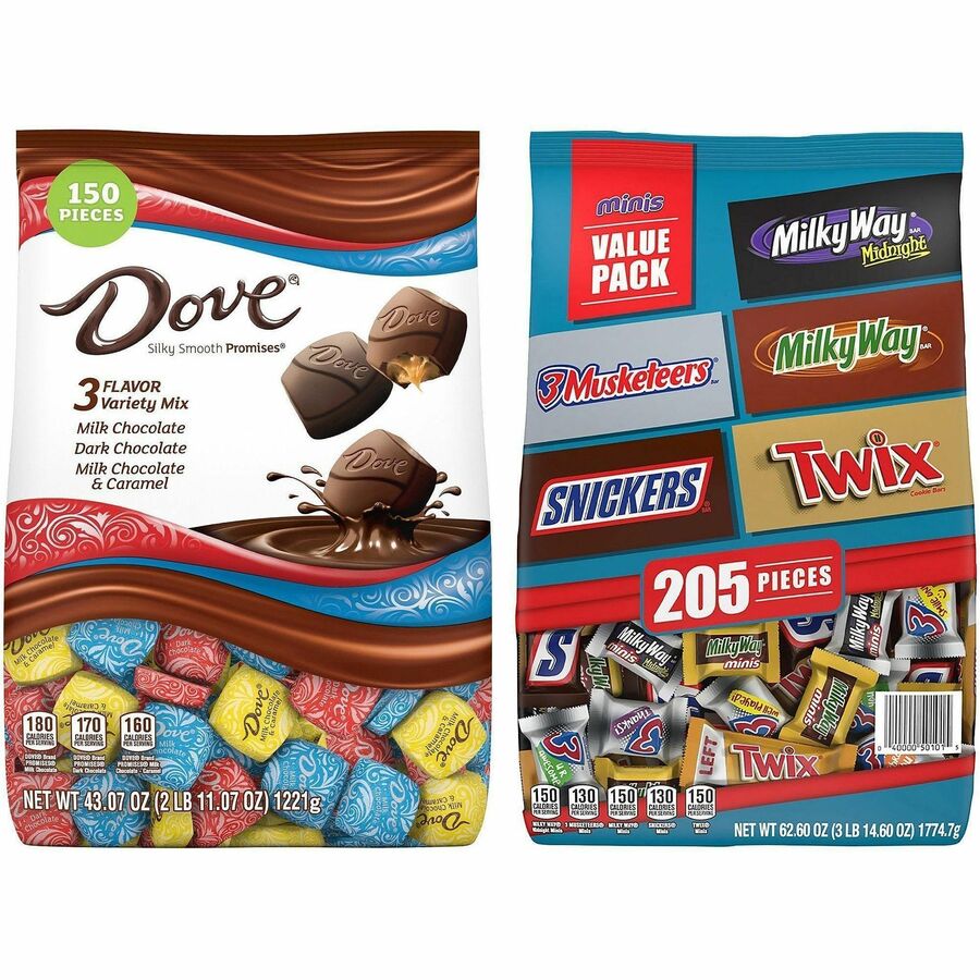 Mars Promises Chocolate Variety Mix - Assorted, Chocolate - Individually Wrapped - 2 / Carton