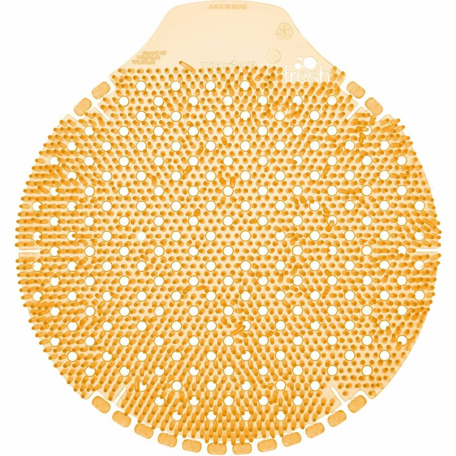 Fresh Products Tidal Wave Urinal Screens - Lasts upto 60 Days - Splash Reducer, Odor Control - 6 / Box - Orange