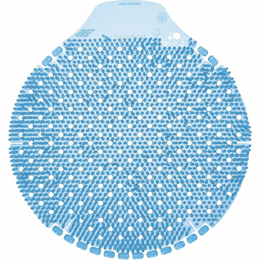 Fresh Products Tidal Wave Urinal Screens - Lasts upto 60 Days - Splash Reducer, Odor Control - 6 / Box - Blue