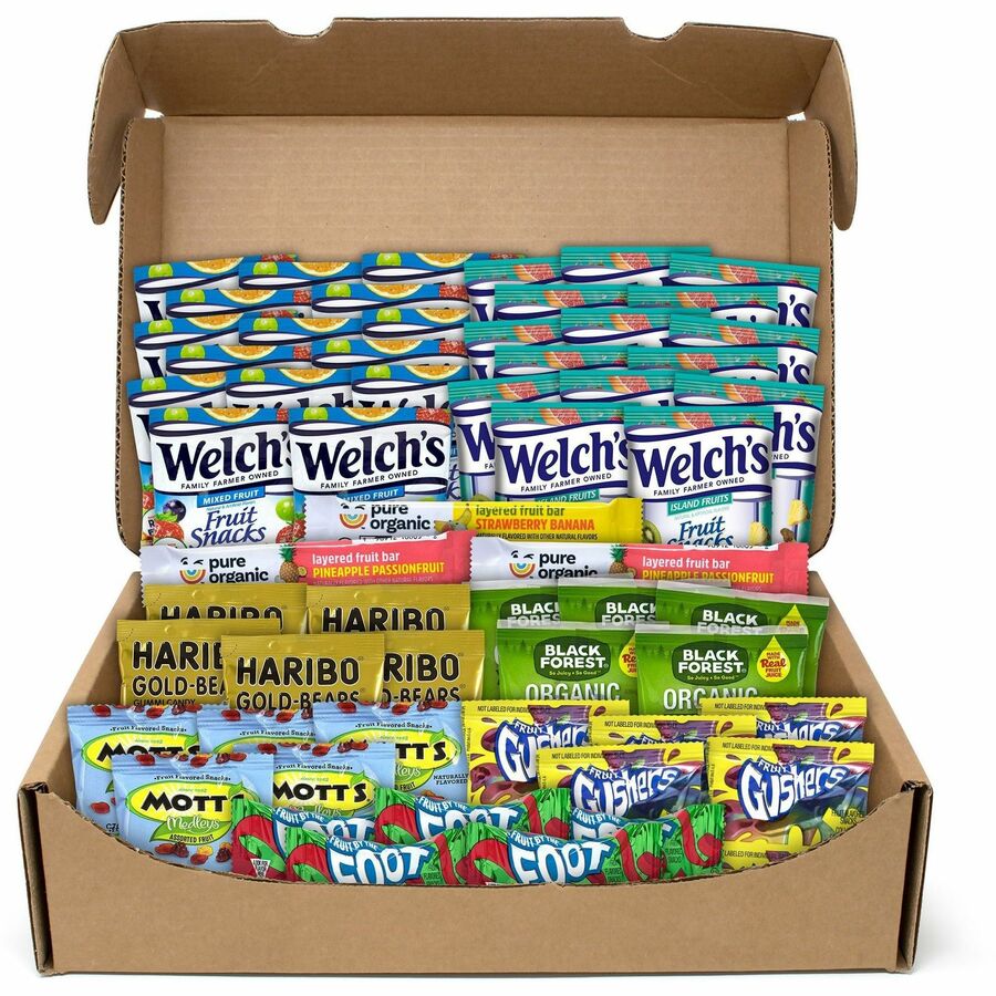 Snack Box Pros Fruit Snacks Variety Box - Individually Wrapped, Dairy-free - Assorted - 58 / Carton