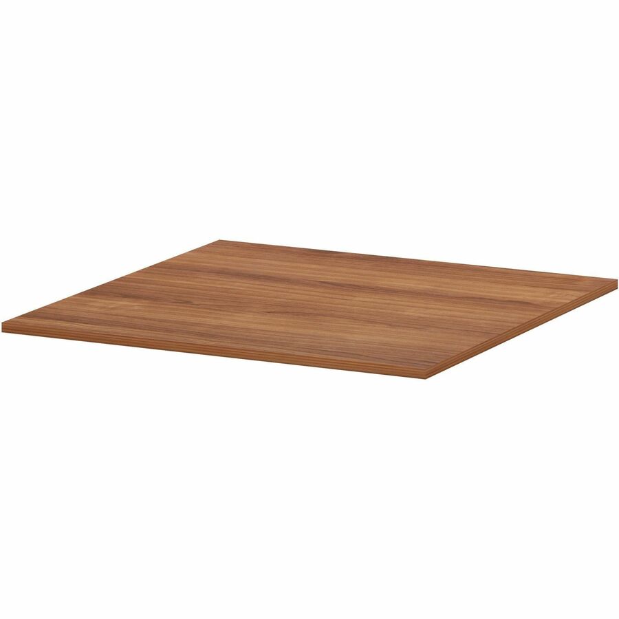 Lorell Essentials Modular Conference Tables - 47" Width x 47" Thickness x 1" Length - Band Edge - Walnut Table Top - Modular, Eco-friendly - For Meeting, Office - 1 Each