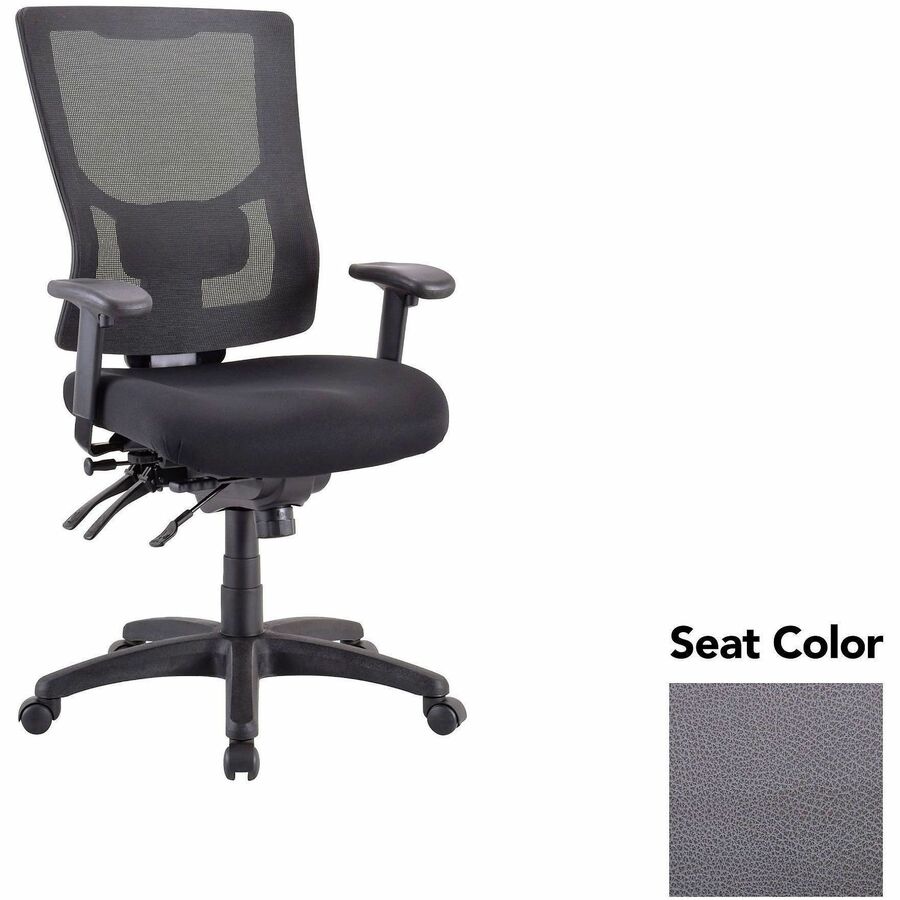 Lorell Multifunctional Mesh High-back Exec. Chair - Canyon Carbon Seat Color - Mesh Back Material - High Back - 1 Each