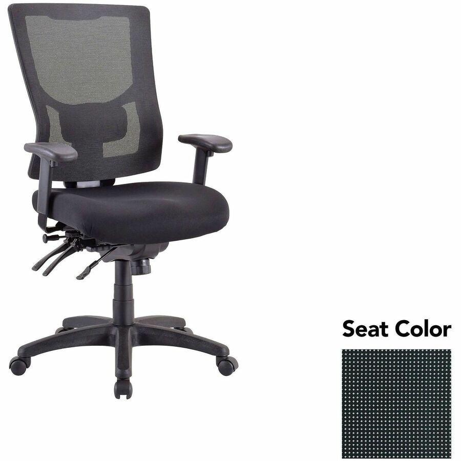 Lorell Multifunctional Mesh High-back Exec. Chair - Expo Tuxedo Seat Color - Mesh Back Material - High Back - 1 Each