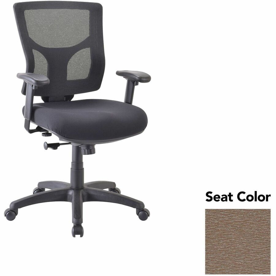 Lorell Conjure Swivel/Tilt Task Chair - Fuse Malted Seat Color - Mesh Back Material - Mid Back - Armrest - 1 Each