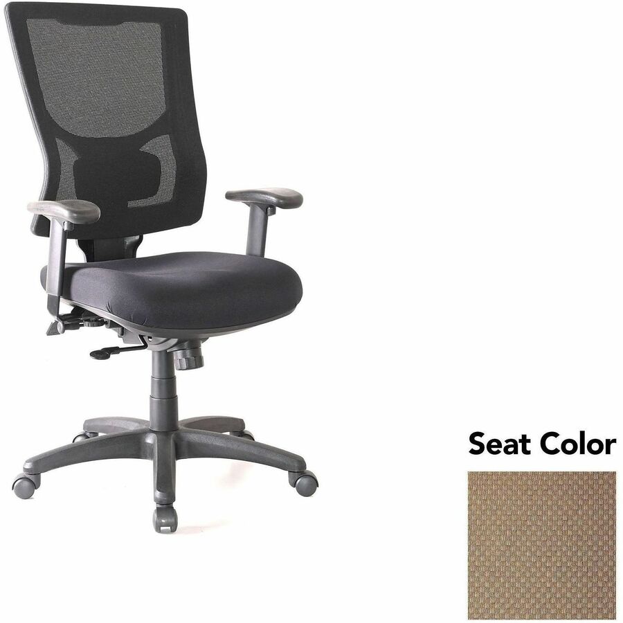 Lorell Conjure High-Back Office Chair - Perfection Beige Seat Color - Mesh Back Material - High Back - Armrest - 1 Each