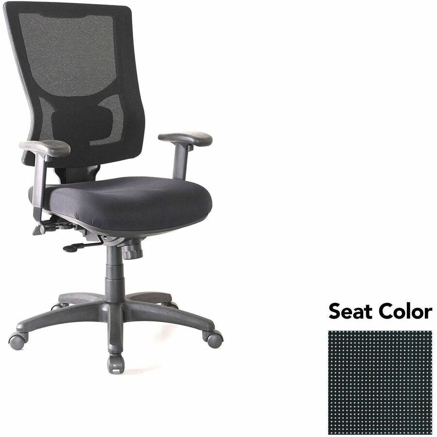 Lorell Conjure High-Back Office Chair - Expo Tuxedo Seat Color - Mesh Back Material - High Back - Armrest - 1 Each