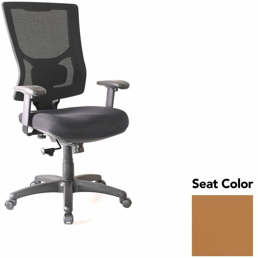 Lorell Conjure High-Back Swivel/Tilt Office Chair - Dillon Fiesta Seat Color - Polyurethane Foam Seat Material - Mesh Back Material - High Back - Armrest - 1 Each