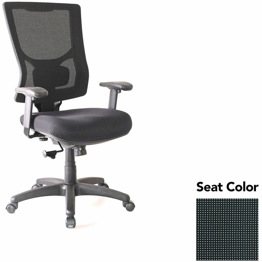 Lorell Conjure High-Back Swivel/Tilt Office Chair - Expo Tuxedo Seat Color - Polyurethane Foam Seat Material - Mesh Back Material - High Back - Armrest - 1 Each
