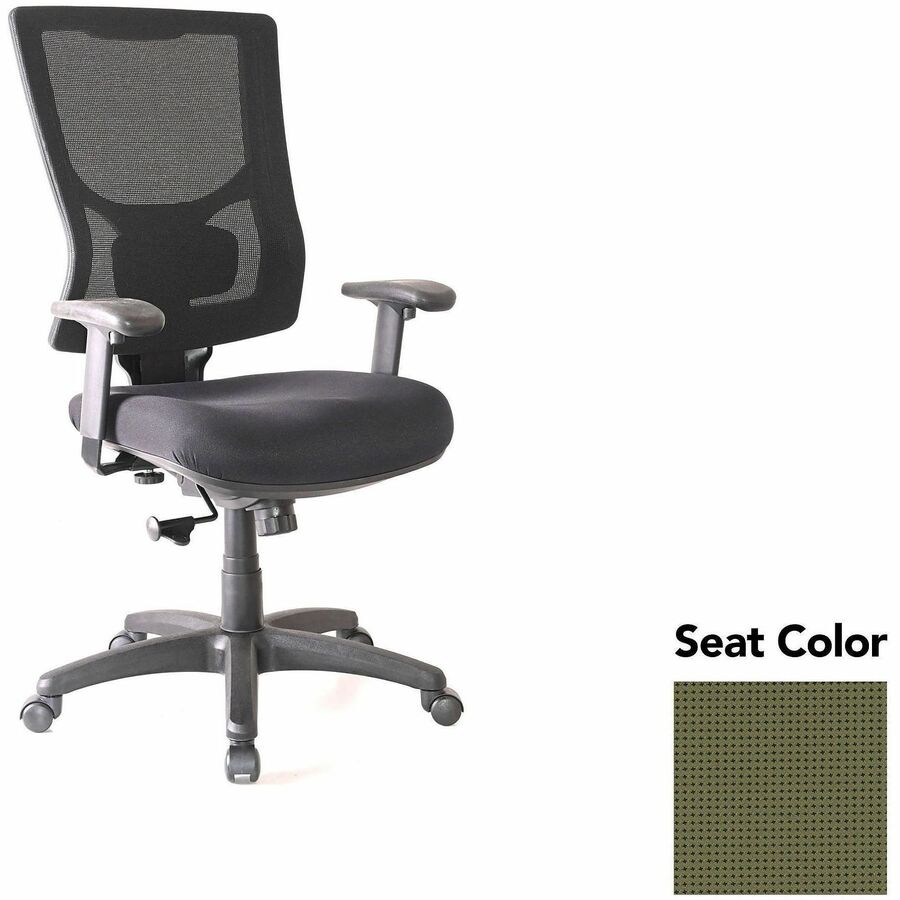 Lorell Conjure High-Back Swivel/Tilt Office Chair - Expo Leaf Seat Color - Polyurethane Foam Seat Material - Mesh Back Material - High Back - Armrest - 1 Each